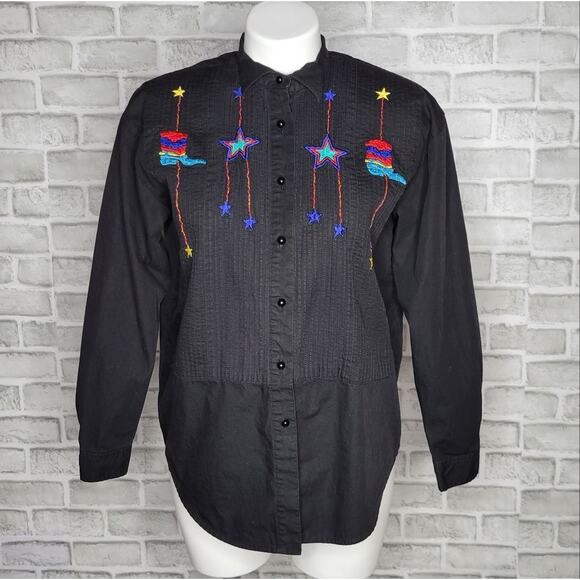 Vintage 1992 Western Embroidered Southwest Canyon Button Up, size Small - Picture 1 of 6